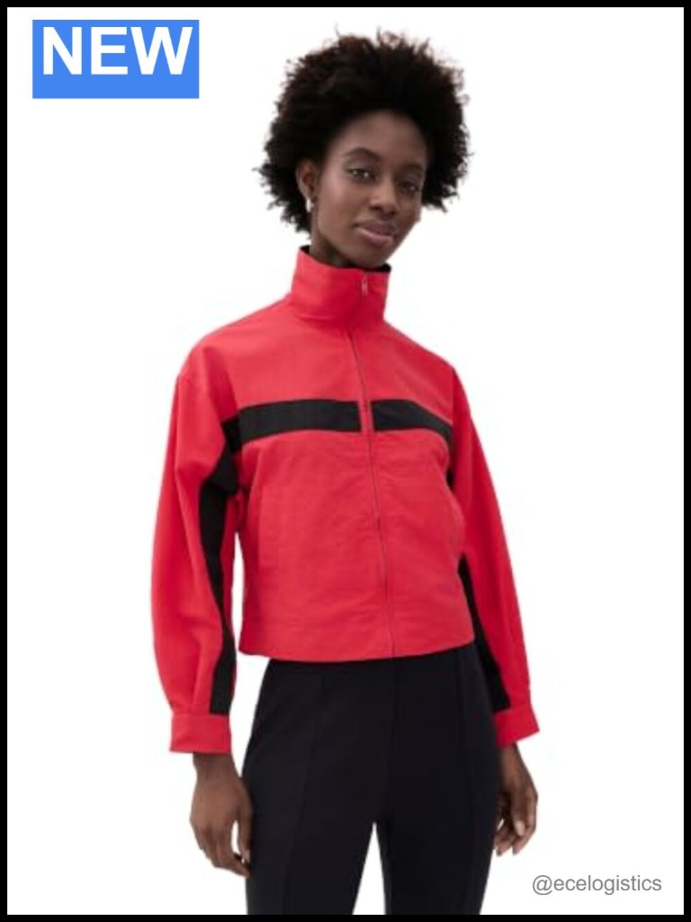 Nylon Windbreaker Lightweight Jacket Zip Front Long Sleeve